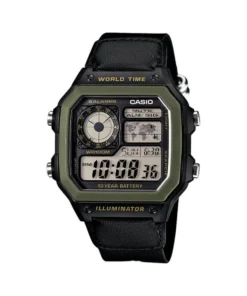 Casio Royale AE-1200WHB-1B WorldTime ILLUMINATOR